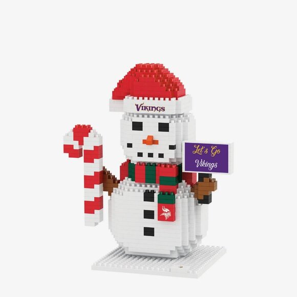NFL Minnesota Vikings BRXLZ Snowman 3-D Puzzle 654 Pieces FOCO - Picture 1 of 1